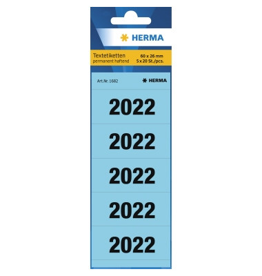 Jahreszahlen 1682, 2022, blau, 60x26mm, selbstklebend