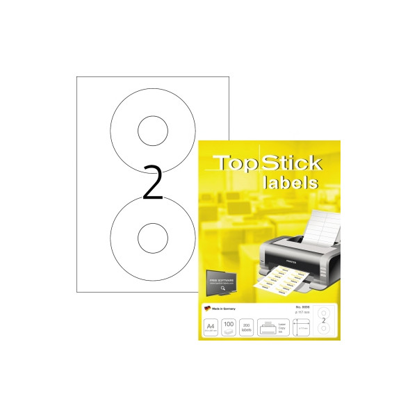 4023145086964 -  CD-Etikett TopStick 8696 117mm ws 4023145086964 HEAD 8696 200 Stück