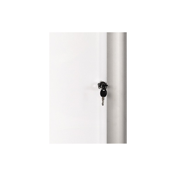 5603750529422 - Mastervision Outdoor Abschließbarer Schaukasten Magnetisch 12 x A4 995 (B) x 1036 (H) cm Weiß