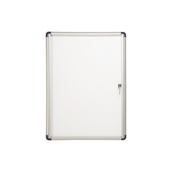 5603750521860 - Enclore Indoor Budget Abschließbarer Schaukasten Magnetisch 1 x A4 Lackierter Stahl 289 (B) x 379 (H) cm Weiß