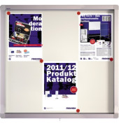 Schaukasten ECO SK8SE, 8xA4, silber/weiß, magnetisch