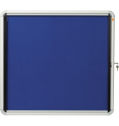 Schaukasten Premium Plus 1902555, 6xA4, blau, Kork, Filz, pinnbar