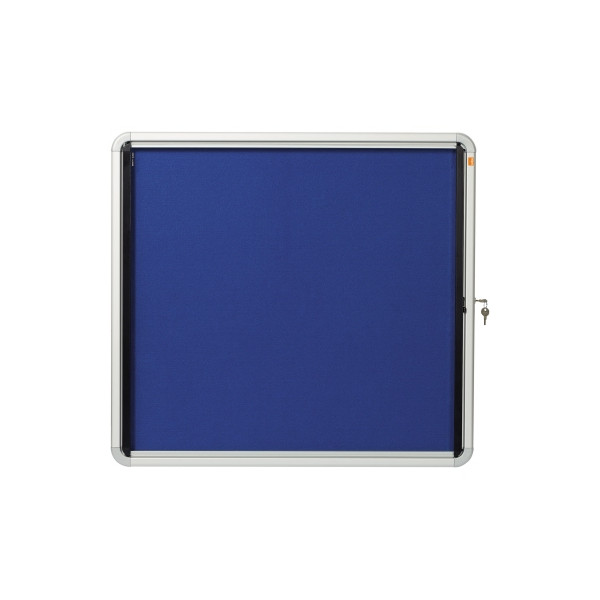 5028252063944 - Schaukasten Premium Plus 1902555 6xA4 blau Kork Filz pinnbar 5028252063944 Nobo