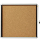 Schaukasten Premium Plus 1902562, 6xA4, braun, Kork, pinnbar