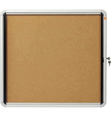 Schaukasten Premium Plus 1902562, 6xA4, braun, Kork, pinnbar