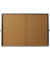 Schaukasten Premium Plus 1902575, 18xA4, silber/braun, Kork, pinnbar