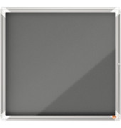 Schaukasten Premium Plus 1915328, 6xA4, grau, Kork, Filz, pinnbar