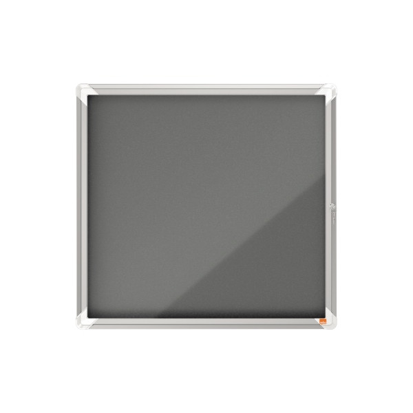 5028252611503 - Schaukasten Premium Plus 1915328 6xA4 grau Kork Filz pinnbar 5028252611503 Nobo