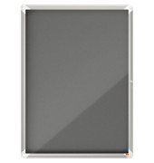 Schaukasten Premium Plus 1915330, 9xA4, grau, Kork, Filz, pinnbar