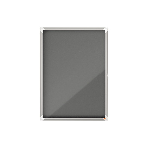 5028252611527 - Schaukasten Premium Plus 1915330 9xA4 grau Kork Filz pinnbar 5028252611527 Nobo