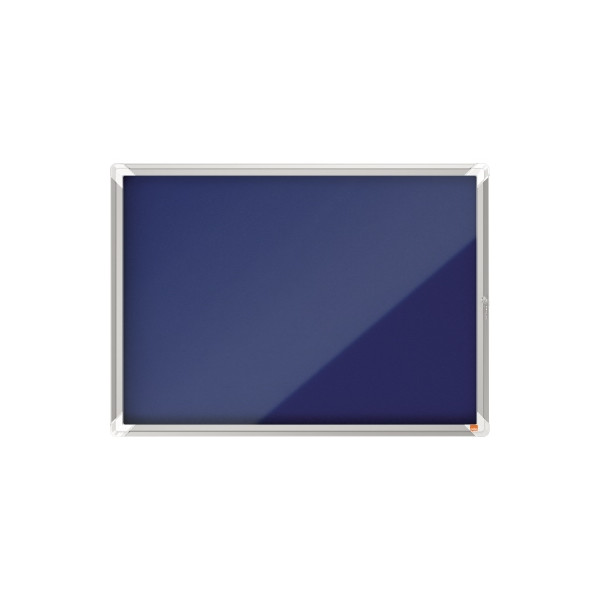 5028252611497 - Schaukasten Premium Plus 1915327 8xA4 blau Kork Filz pinnbar 5028252611497 Nobo