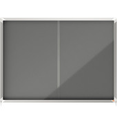 Schaukasten Premium Plus 1915338, 18xA4, grau, Kork, Filz, pinnbar