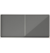 Schaukasten Premium Plus 1915339, 27xA4, grau, Kork, Filz, pinnbar