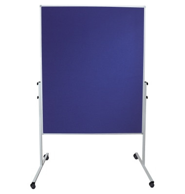 Moderationswand 4867 120x150cm Filz blau inkl. Rollen Moderationswand 4867 120x150cm Filz blau inkl. Rollen