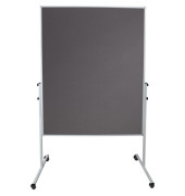 Moderationswand 4868 120x150cm Filz grau inkl. Rollen