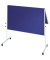 Moderationstafel 4869 blau/Textil/Whiteboard, klappbar, Rollen 120 x 150 cm