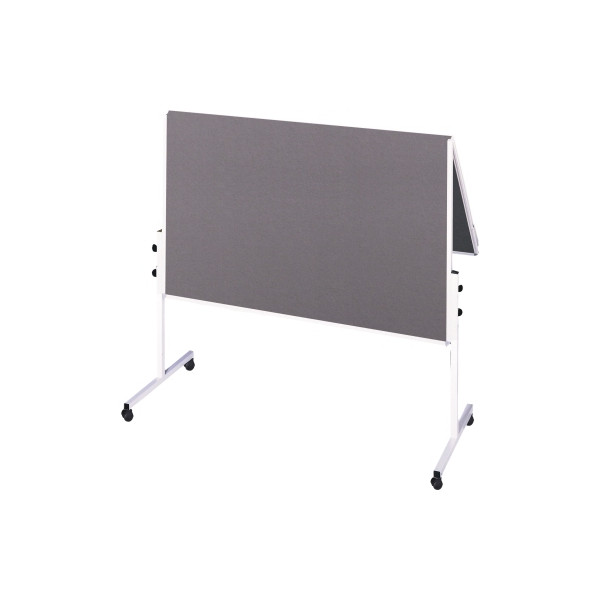 4003630012920 - Moderationswand 4870 klappbar Filz grau inkl Rollen