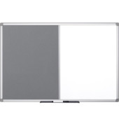 Kombitafel Maya, XA3828170, 120x120cm, Filz + Metall, Aluminiumrahmen