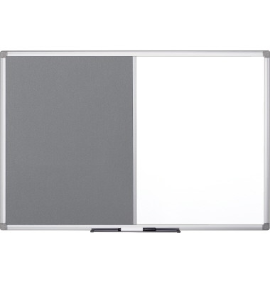 Kombitafel Maya, XA3828170, 120x120cm, Filz + Metall, Aluminiumrahmen