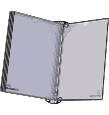 Wandelement PRO 920304 A4 5Tafeln PVC sw