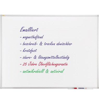 Whiteboard X-tra!Line, SC3803, 120x90cm, emailliert, Aluminiumrahmen