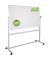 Stativdrehtafel-Whiteboard U-Act! Line, ST902, 150x100 cm, emailliert, Aluminiumrahmen