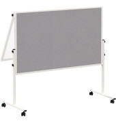 Moderationstafel solid 6366982, klappbar, Filz grau / Whiteboard weiß, 150x120cm