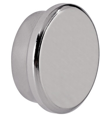 Haftmagnet 6170896, Rund, 22mm &Oslash;, silber, 8000g
