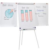 Flipchart ECO Standard, F2100/N, 70x103cm, wei&szlig;, ohne Rollen, mit 2 Seitenarmen