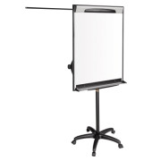 Flipchart, EA48061823, 70x100cm (BxH), wei&szlig;, mit Rollen, mit 2 Seitenarmen