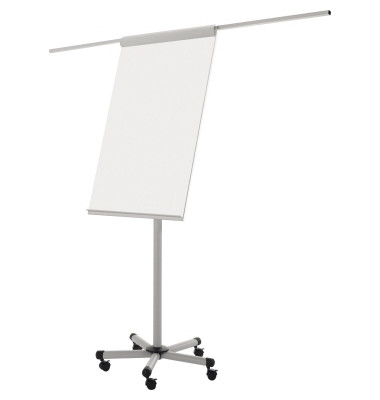 Flipchart Mobile, EA4806136, 70x100cm (BxH), wei&szlig;, mit Rollen, mit 2 Seitenarmen