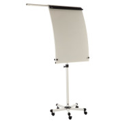 Flipchart, EA4822016, 70x100cm (BxH), silber, mit Rollen, mit 1 Seitenarm