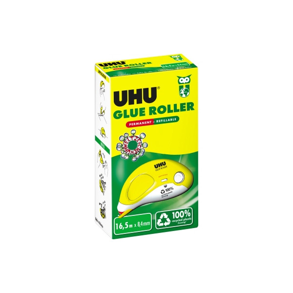 4026700354157 - Kleberoller ® GLUE PERMANENT REFILLABLE 84 mm x 165 m (B x L) nachfüllbar gelb weiß