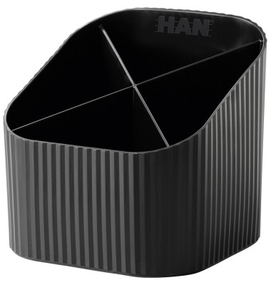 Schreibtischköcher Re-X-LOOP 17238-913 4Fächer RC schwarz