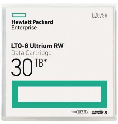 Bandkassette LTO Ultrium-8 Q2078A 12/30TB Bandkassette LTO Ultrium-8 Q2078A 12/30TB
