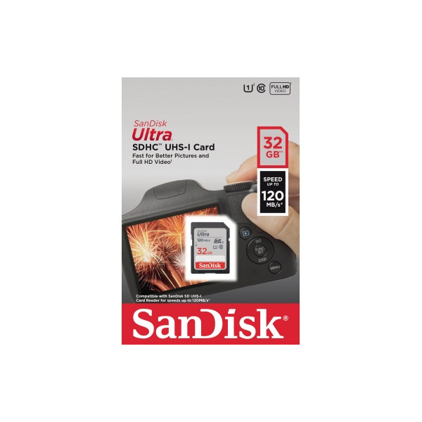 0619659183813 - Speicherkarte Ultra SDSDUN4-032G-GN6IN SDHC Class 10 bis 120 MB s 32 GB 0619659183813 Sandisk