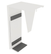 PC-Halter Breite/Höhe verstellbar Verkehrsweiß