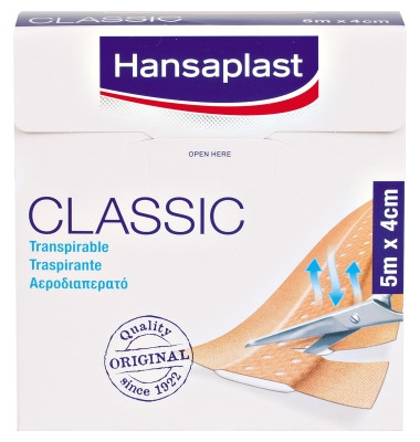 Wundpflaster Classic 7577553, 1 Rolle, 4cmx5m, hautfarben