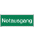 Hinweisschild Notausgang 297x105mm PVC