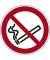 Hinweisschild Rauchen verboten ISO 7010 rund 200mm PVC