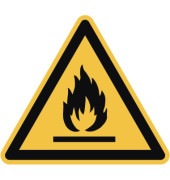 Hinweisschild Feuergefährlich ISO 7010 Dreieck 200x200x200mm PVC