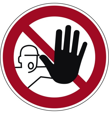 Hinweisschild Zutritt für Unbefugte verboten P06 rund 200mm PVC Hinweisschild Zutritt für Unbefugte verboten P06 rund 200mm PVC