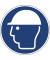Hinweisschild Kopfschutz benutzen ISO 7010/M014 rund 200mm PVC