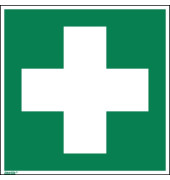 Hinweisschild Erste Hilfe Fahne E03 200x200mm PVC