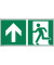 Hinweisschild Notausgang geradeaus ISO 7010 300x150mm PVC