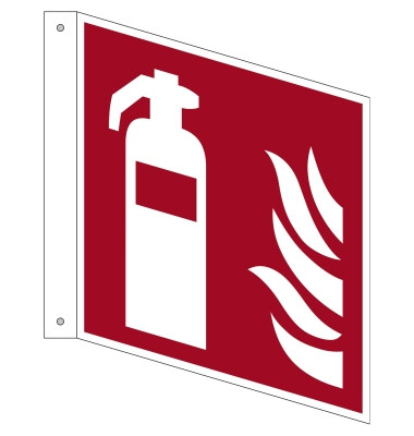 Hinweisschild Feuerlöscher Fahne ISO 7010/F001 200x200mm PVC Hinweisschild Feuerlöscher Fahne ISO 7010/F001 200x200mm PVC