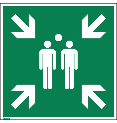 Hinweisschild Sammelstelle ISO 7010 400x400mm PVC