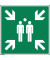 Hinweisschild Sammelstelle ISO 7010 400x400mm PVC