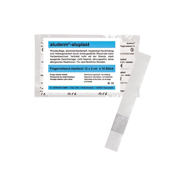 Aluderm Fingerwundpflaster aluplast 1009163, 10 Stück, 2x12cm (BxL) 4250108808633 Aluderm 10 Stück
