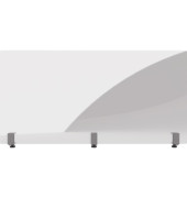 Hygienewand 11029100 1000x600mm Acrylglas 3 Klemmhalter
